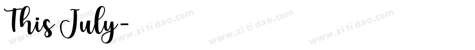 This July字体转换